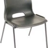 Multi - Purpose Polypropylene Stacking Chair - Black