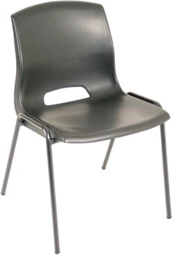 Multi - Purpose Polypropylene Stacking Chair - Black