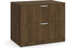 Lateral Filing Cabinet - 2 Drawer In Modern Walnut