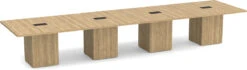 Classic Square-Edge Conference Table 16 Ft With Cube Base - Aspen