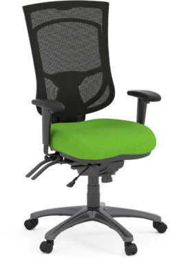 CoolMesh Pro Executive High Back Chair - Green Fabric With Titanium Base