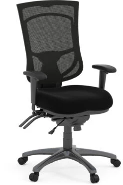 CoolMesh Pro Executive High Back Chair - Black Fabric With Titanium Base