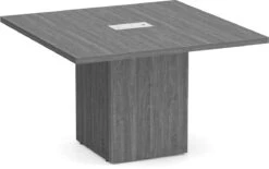Classic Square-Edge Conference Table 4 Ft With Cube Base - Newport Grey