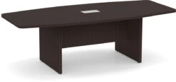 Classic Boat-Shape Conference Table 8 Ft - Espresso