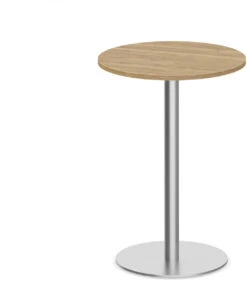 Classic Round Bistro Table 36" With Round Brushed Metal Base - Aspen