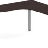 Enhance Electric Height-Adjustable L-Shape Desk With Left Radiused Corner 72" X 72" -Espresso With Silver Base