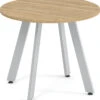 Classic Round Meeting Table 36" With Square-Edge Top And V-Leg Base - Aspen