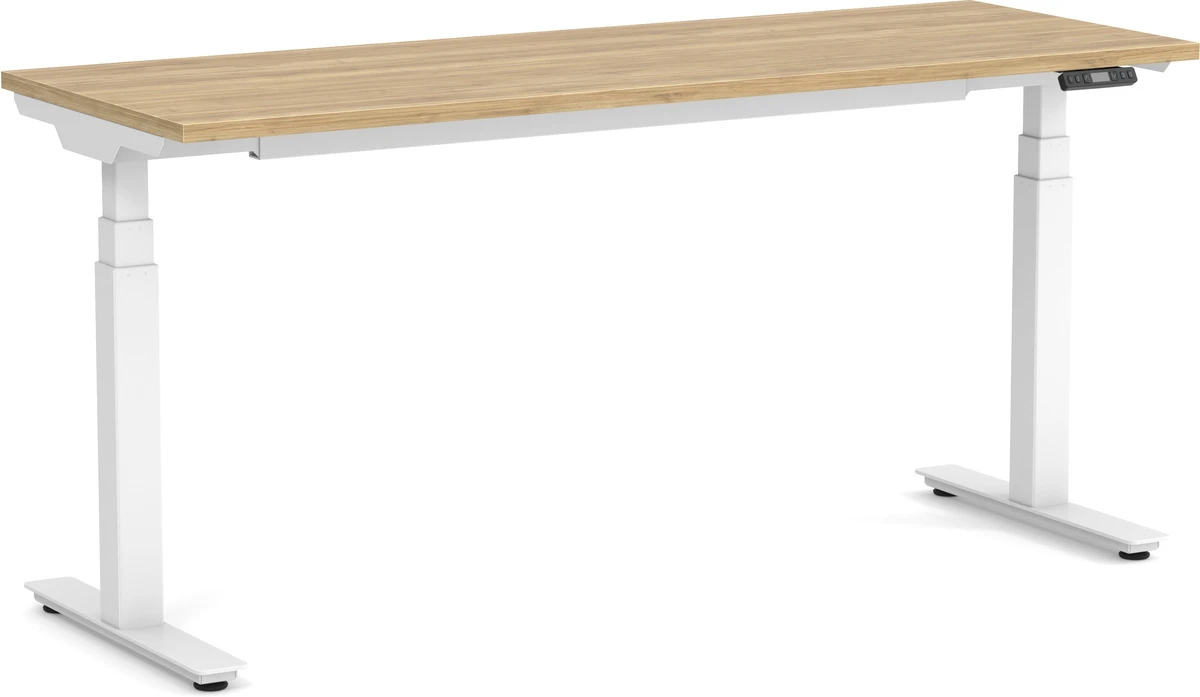 Enhance Electric Height-Adjustable Desk 30" X 72" - Aspen With White Base
