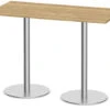 Classic Bistro Meeting Table 30" X 60" With Brushed Metal Base - Aspen