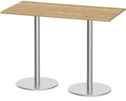 Classic Bistro Meeting Table 30" X 60" With Brushed Metal Base - Aspen