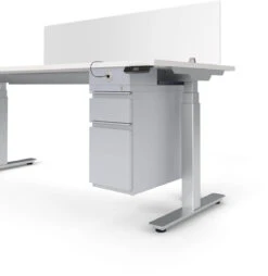 Narrow Pedestal With USB Plug - Silver