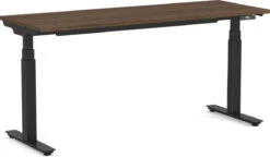 Enhance Electric Height-Adjustable Desk 30" X 72" - Modern Walnut With Black Base
