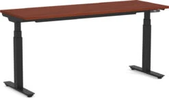 Enhance Electric Height-Adjustable Desk 30" X 72" - Cherry With Black Base