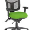 CoolMesh Executive Mid Back Chair - Green Fabric With Titanium Base