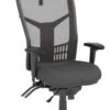CoolMesh Executive High Back Chair - Grey Fabric With Titanium Base And Headrest