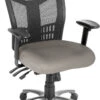 CoolMesh Executive High Back Chair - Grey Antimicrobial Vinyl With Titanium Base