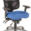 CoolMesh Pro Executive Mid Back Chair - Blue Fabric With Titanium Base