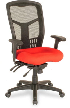 CoolMesh Executive High Back Chair - Red Fabric