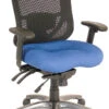 CoolMesh Pro Executive High Back Chair - Blue Fabric With Titanium Base