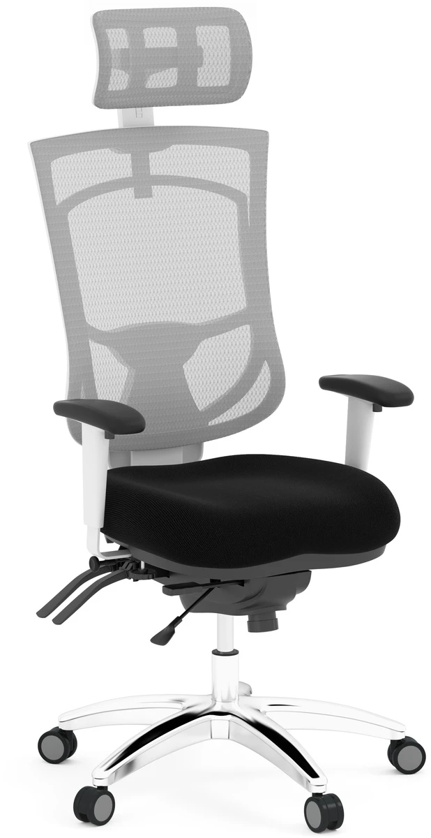 CoolMesh Pro Plus Executive High Back Chair - Black Fabric With Headrest