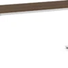 Enhance Electric Height-Adjustable Desk 30" X 72" - Modern Walnut With White Base