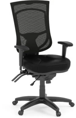 CoolMesh Pro Executive High Back Chair - Black Leather