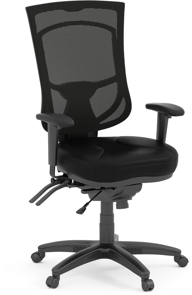 CoolMesh Pro Executive High Back Chair - Black Leather