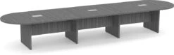 Classic Racetrack Conference Table 16 Ft - Newport Grey