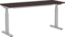 Enhance Electric Height-Adjustable Desk 30" X 72" - Espresso With Silver Base