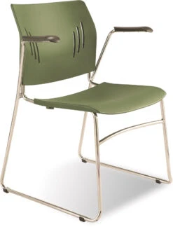 Tela Guest Chair With Arms - Olive
