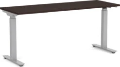 Enhance Electric Height-Adjustable Desk 24" X 72" - Espresso With Silver Base