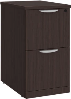 Classic Locking Mobile Pedestals - 2 Drawer In Espresso