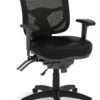 CoolMesh Pro Executive Mid Back Chair - Black Leather