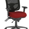 CoolMesh Pro Executive Mid Back Chair - Red Fabric With Titanium Base