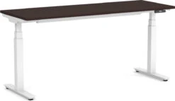 Enhance Electric Height-Adjustable Desk 30" X 72" - Espresso With White Base