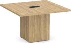 Classic Square-Edge Conference Table 4 Ft With Cube Base - Aspen