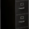HON 310 Series Vertical Filing Cabinet - 4 Drawer In Black For Letter Files