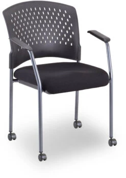 Agenda II Stackable Guest Chair With Arms And Castors