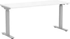 Enhance Electric Height-Adjustable Desk 30" X 72" - White With Silver Base