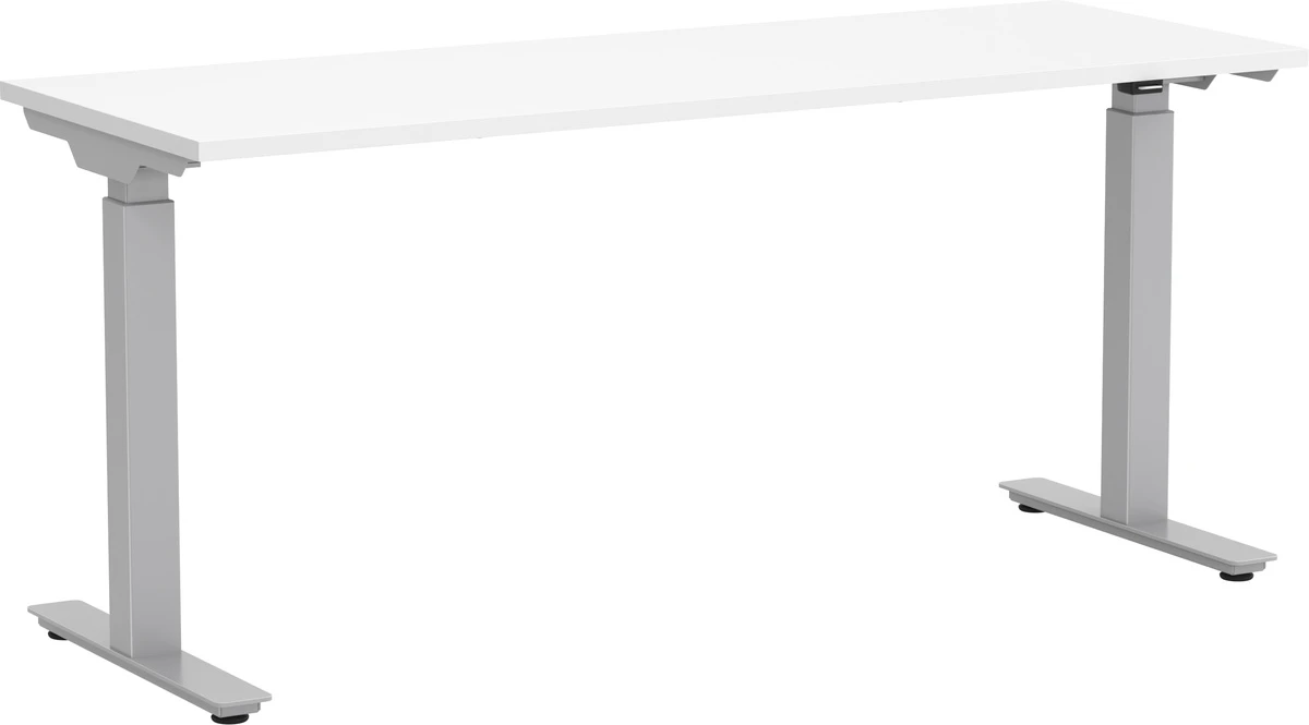 Enhance Electric Height-Adjustable Desk 30" X 72" - White With Silver Base