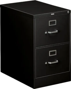 HON 310 Series Vertical Filing Cabinet - 2 Drawer In Black For Legal Files