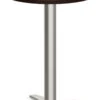 Classic Round Meeting Table 24" With Cross Brushed Metal Base - Espresso