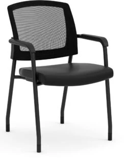 Aero Stackable Guest Chair - Black Antimicrobial Vinyl