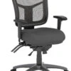 CoolMesh Executive Mid Back Chair - Grey Fabric With Titanium Base