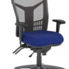 CoolMesh Executive High Back Chair - Blue Fabric With Titanium Base