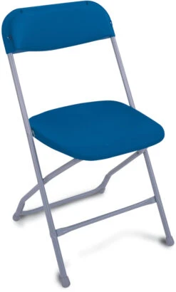 Polypropylene Plastic Folding Chair - Blue/Grey