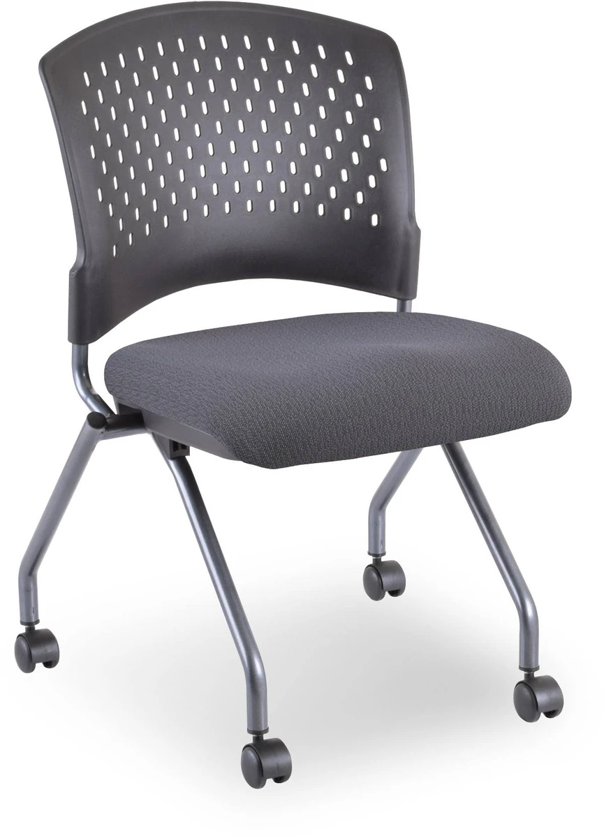 Agenda II Nesting Chair Without Arms - Grey Fabric