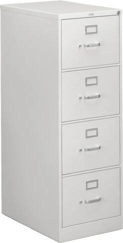 HON 310 Series Vertical Filing Cabinet - 4 Drawer In Grey For Legal Files