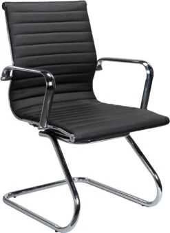 Nova Guest Chair - Black Bonded Leather