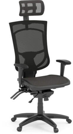 CoolMesh Pro Executive High Back Chair - Black Mesh With Headrest